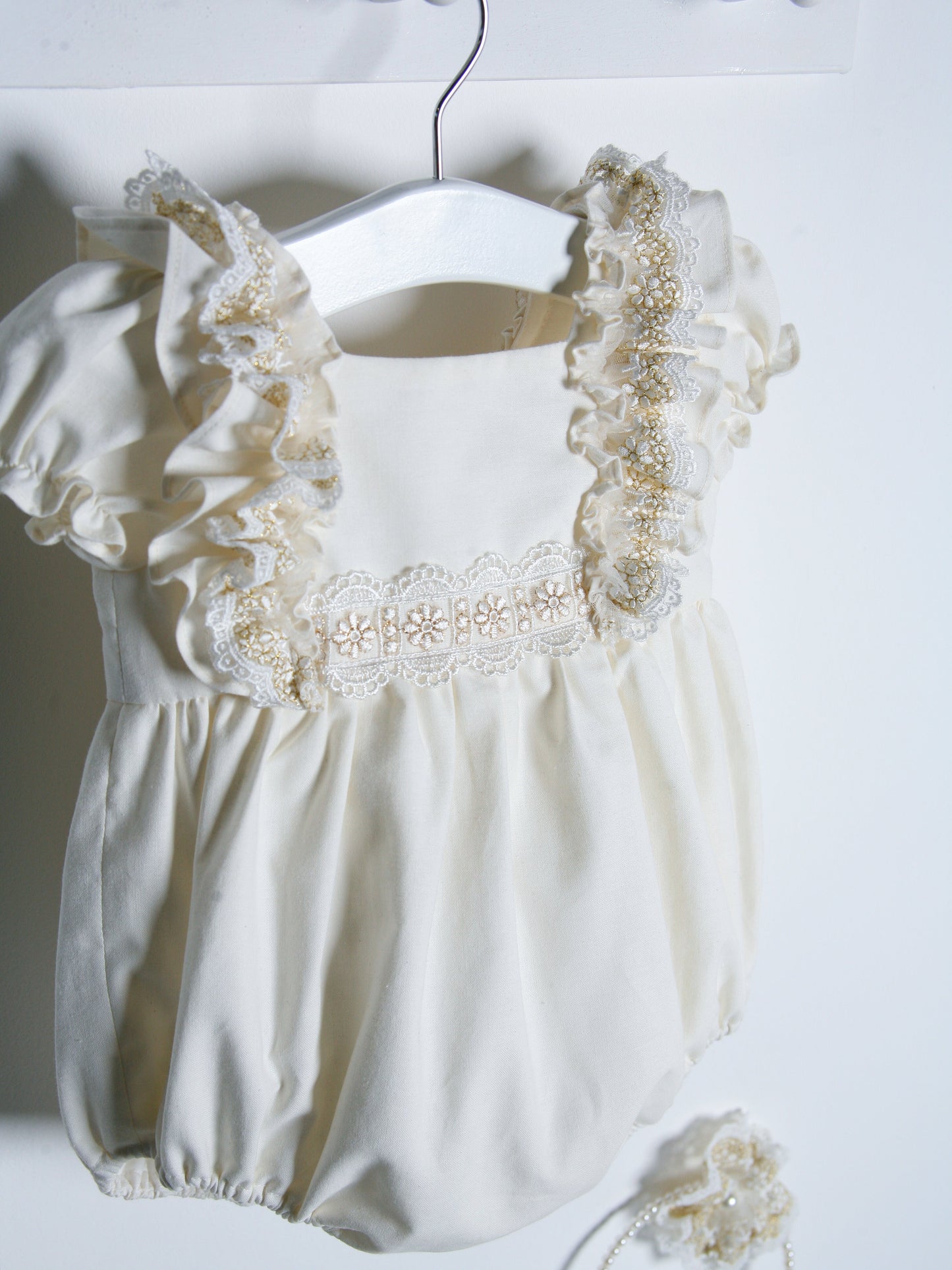 Rose & Albert Premium Collection Ivory Romper - Rose & Albert