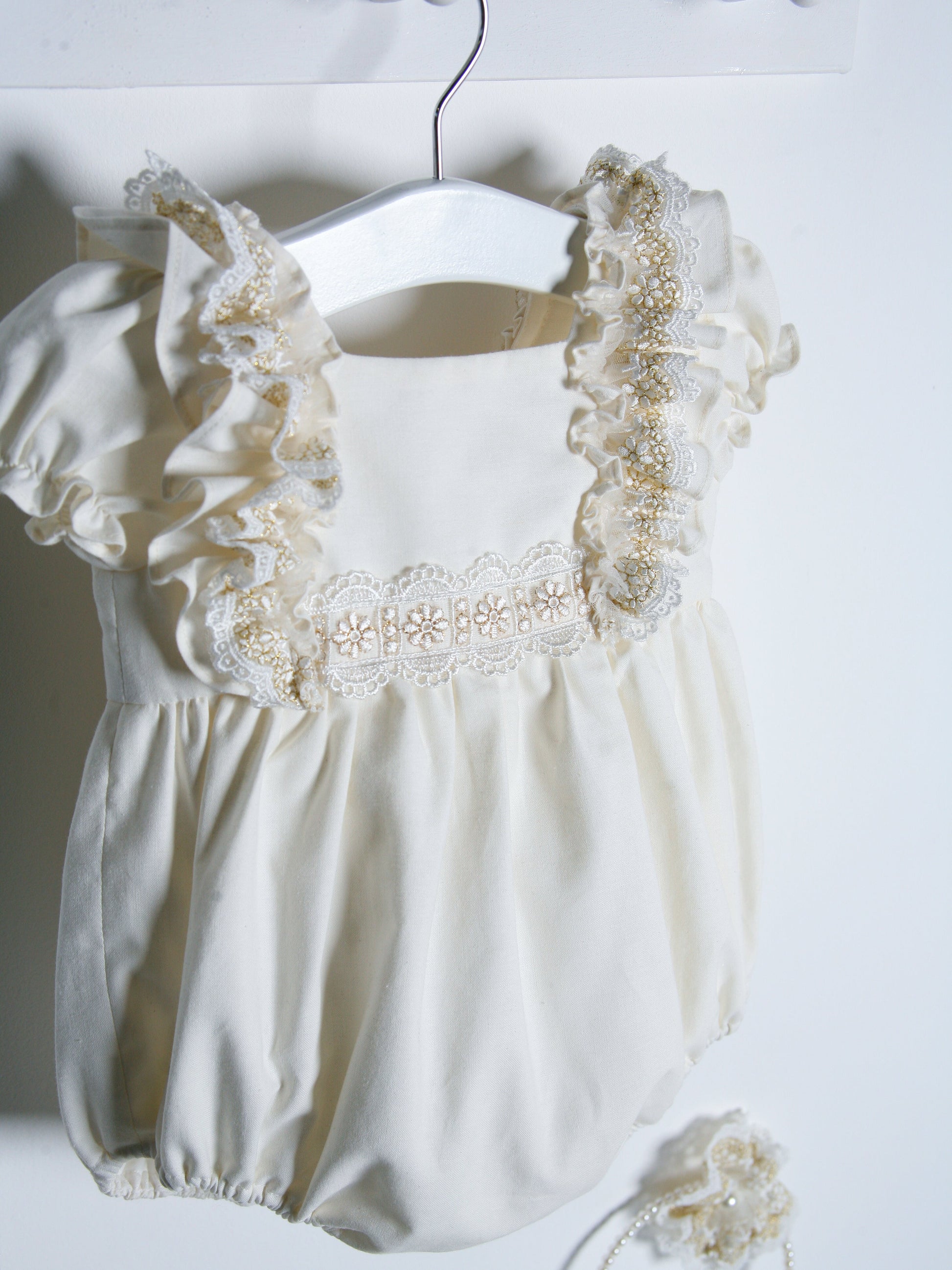 Rose & Albert Premium Collection Ivory Romper - Rose & Albert