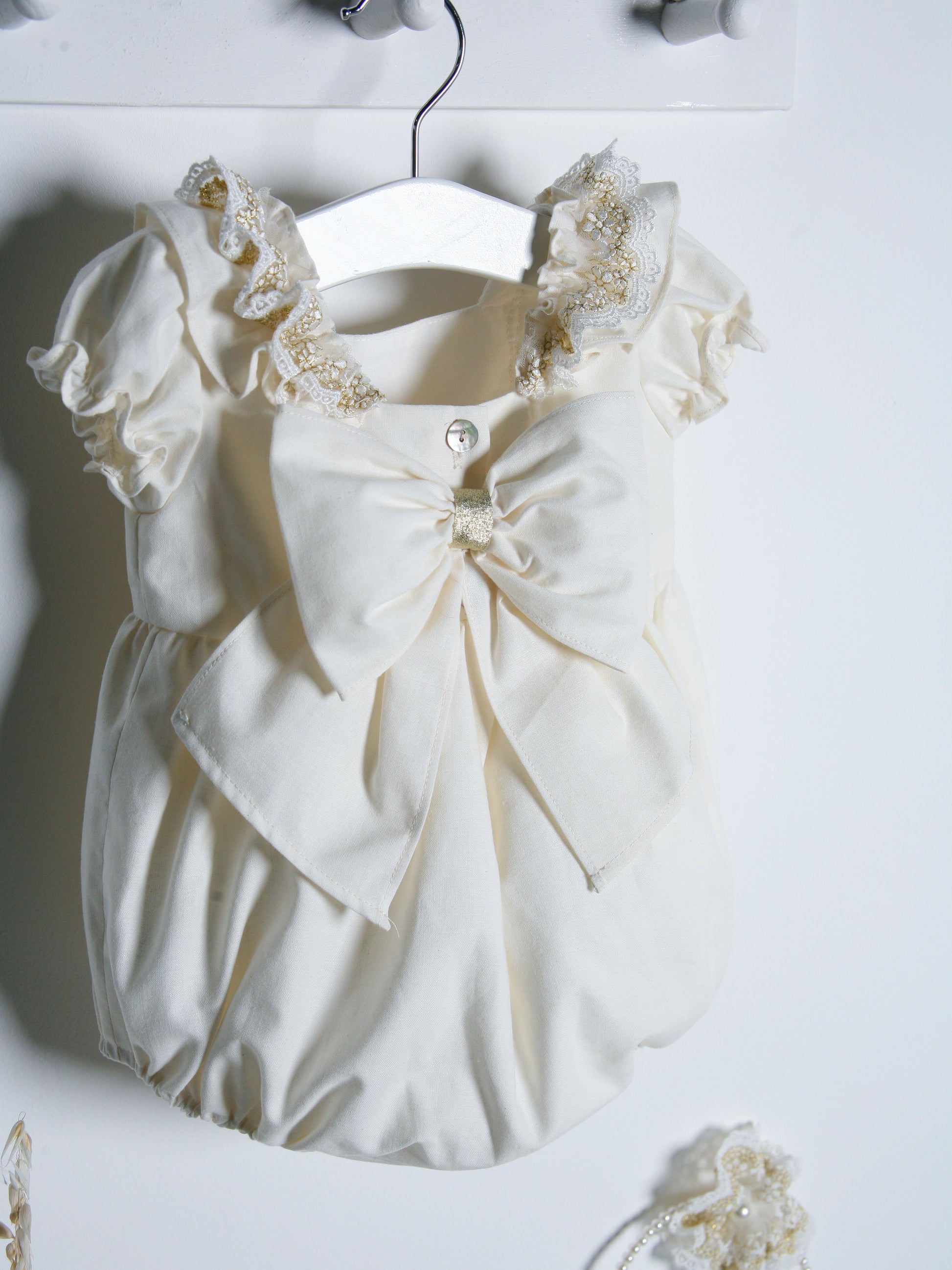 Rose & Albert Premium Collection Ivory Romper - Rose & Albert