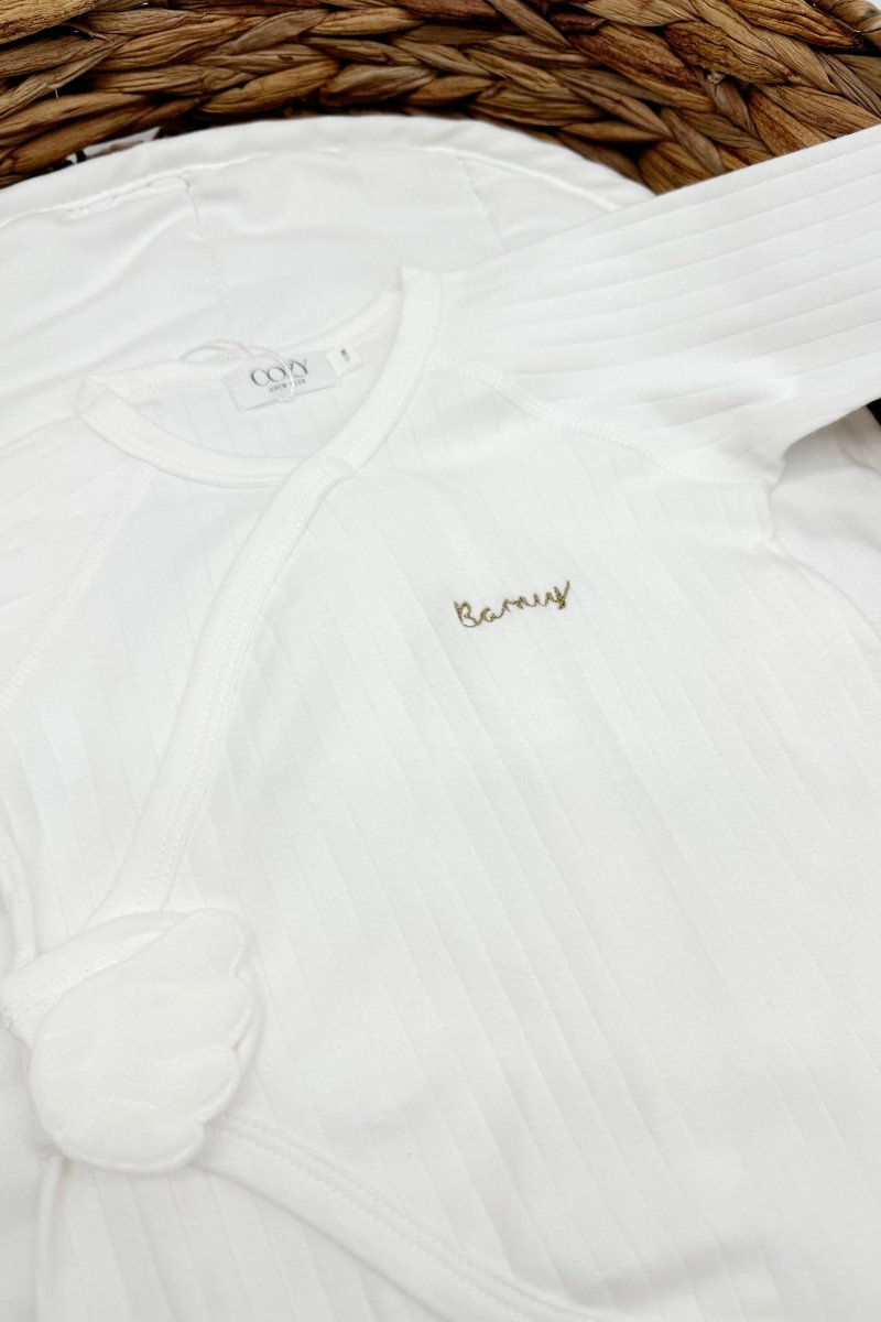 The Angel Boucle Wrap Baby Grow Romper - Cozy Crew Club