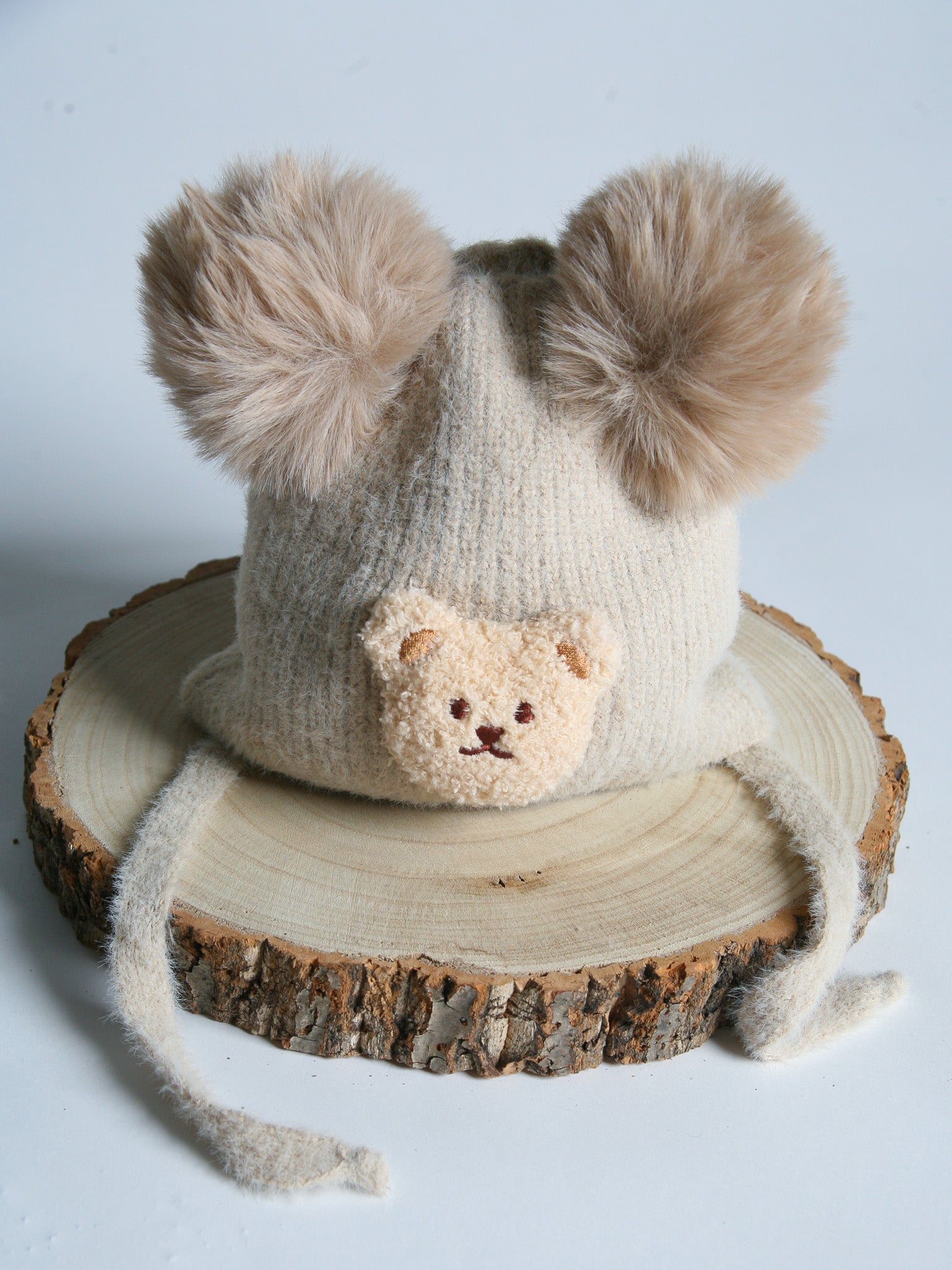 Jamiks Beige 'Teddy Bear'  Pom Pom Hat - Rose & Albert