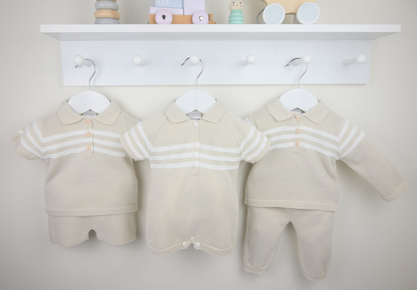 Pex Mateo Natural Knitted Romper - Rose & Albert