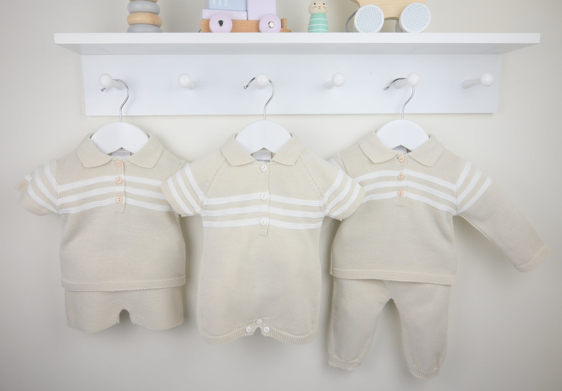 Pex Mateo Natural Knitted Romper - Rose & Albert