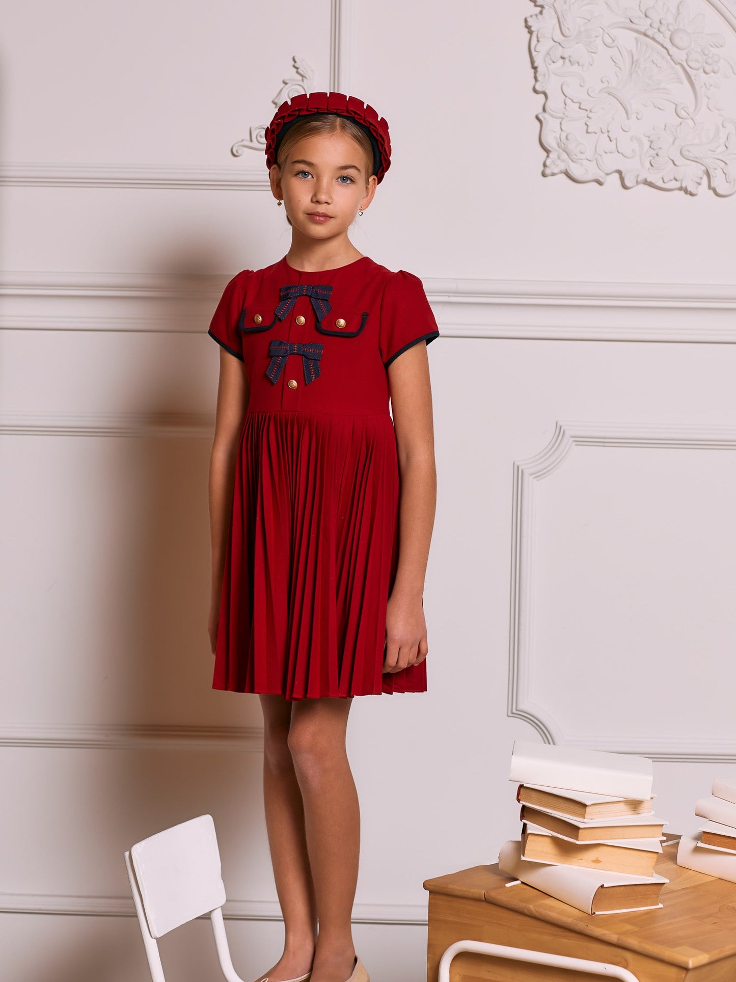 Patachou Red pleated dress