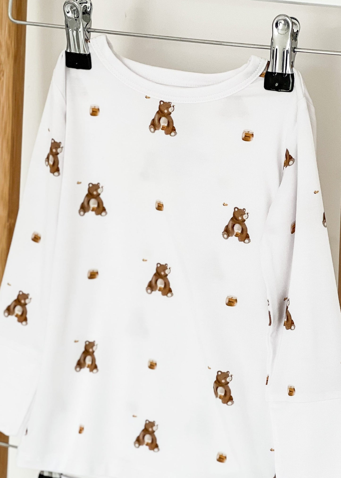 Bear Bamboo Two Piece Set Long Sleeve Pyjamas