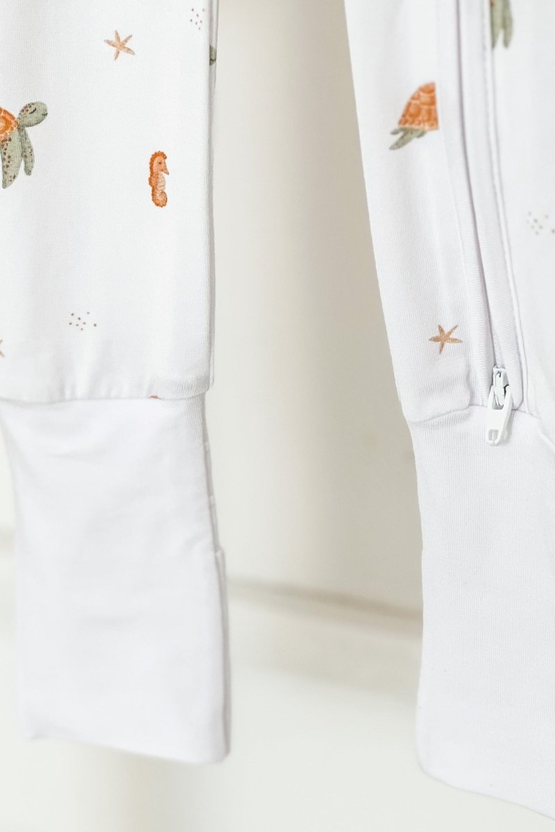 Ocean Bamboo Zip Sleepsuit One Piece - Cozy Crew Club