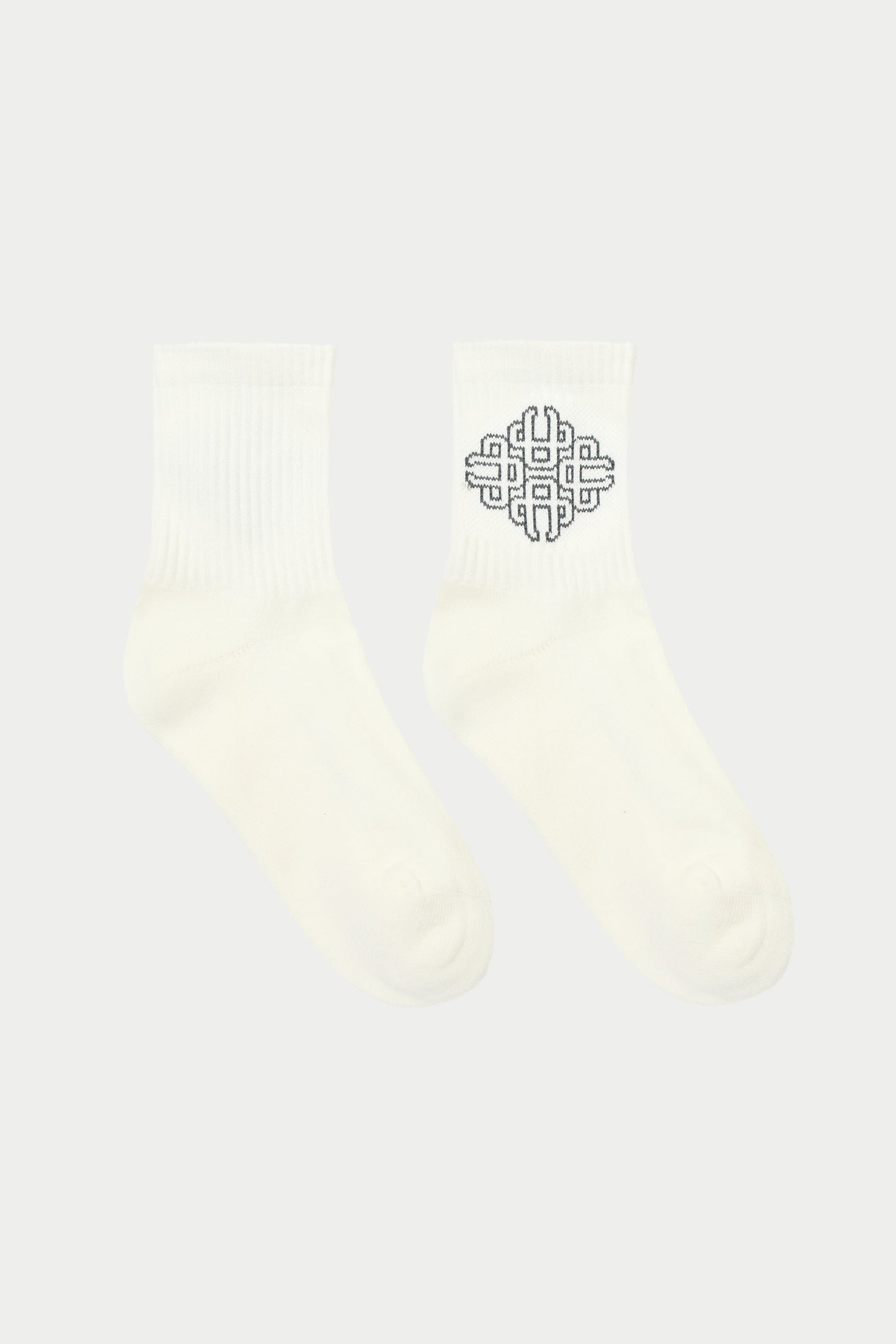 EMBLEM OUTLINE SOCKS - OFF WHITE