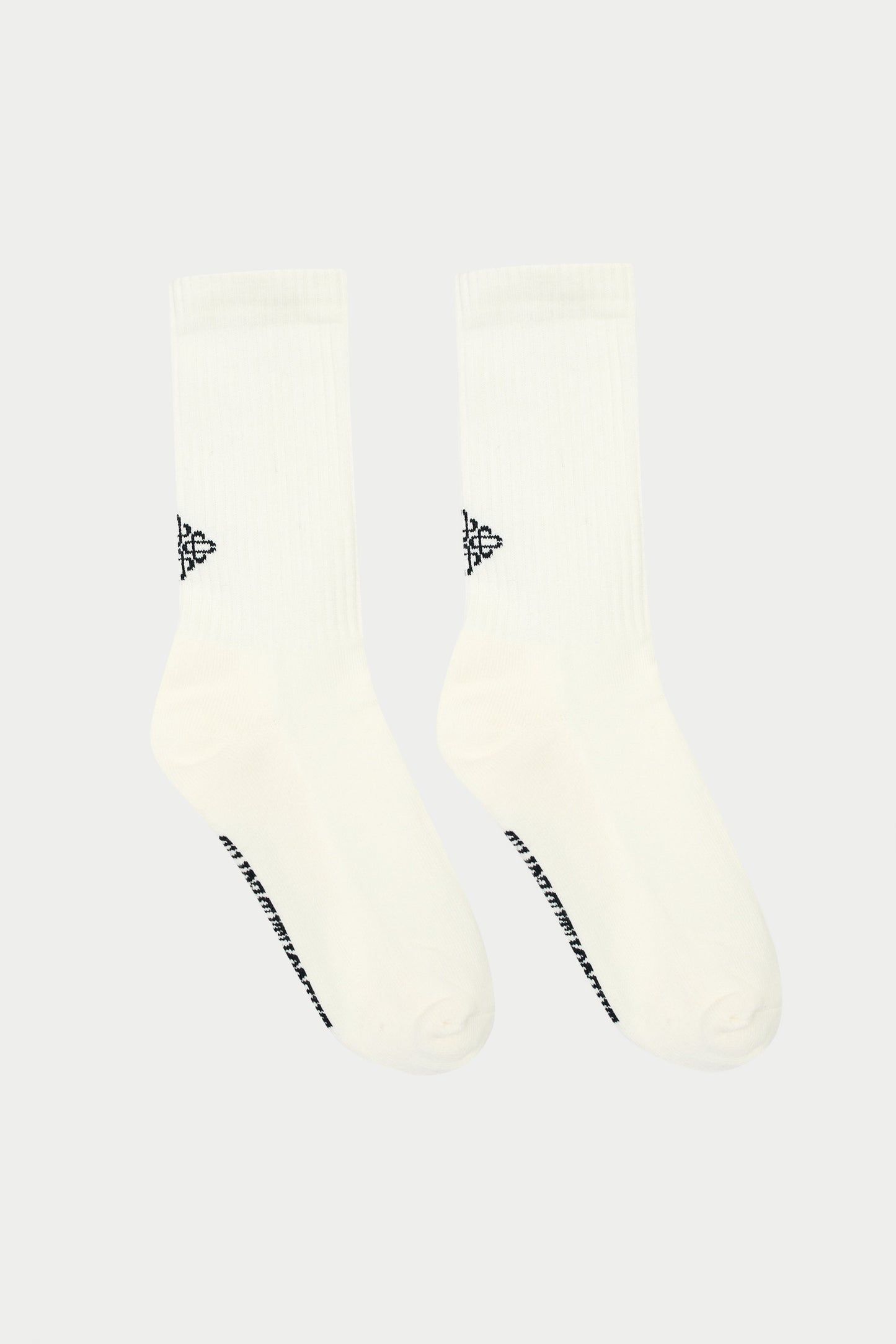 REVERSE EMBLEM COPYRIGHT SOCKS - OFF WHITE