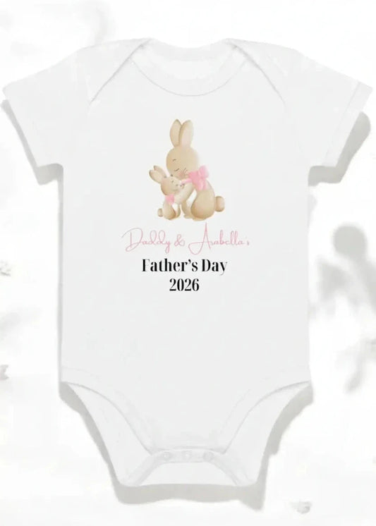 Bunny Father's Day 2025 (Personalised Bodysuit) - Cozy Crew Club