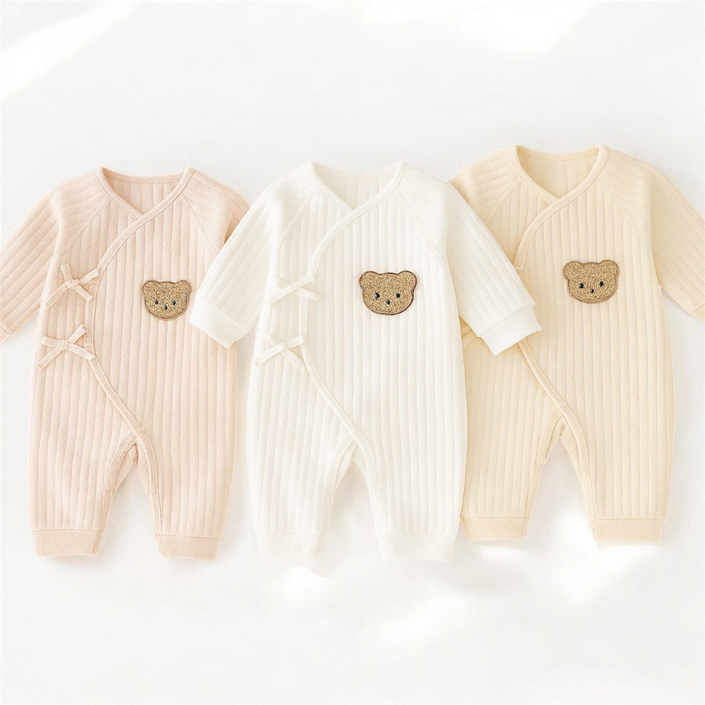 The Teddy Bear Boucle Wrap Baby Grow Romper