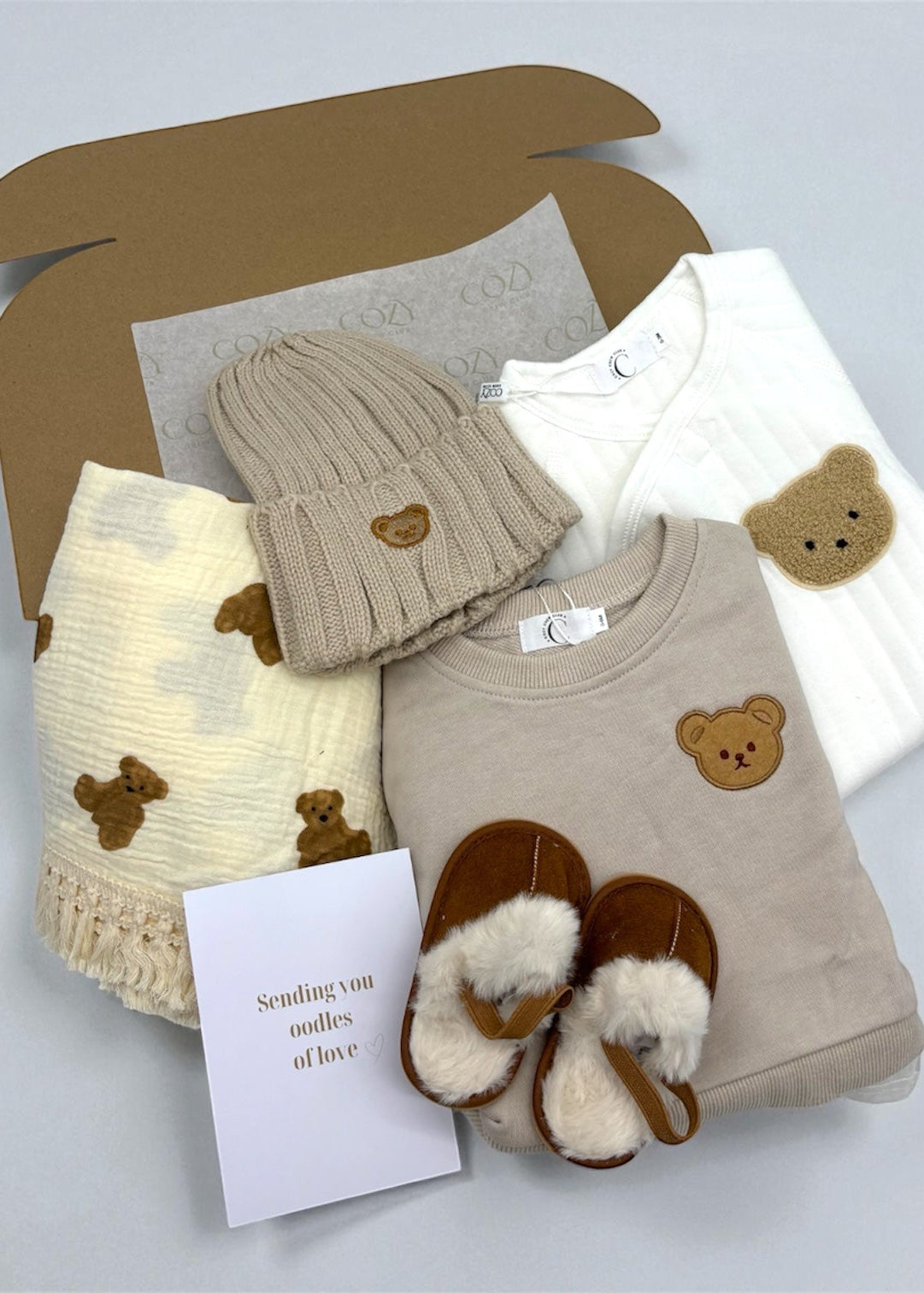 The Vip Cozy Boucle Baby Bear Personalised Gift Box