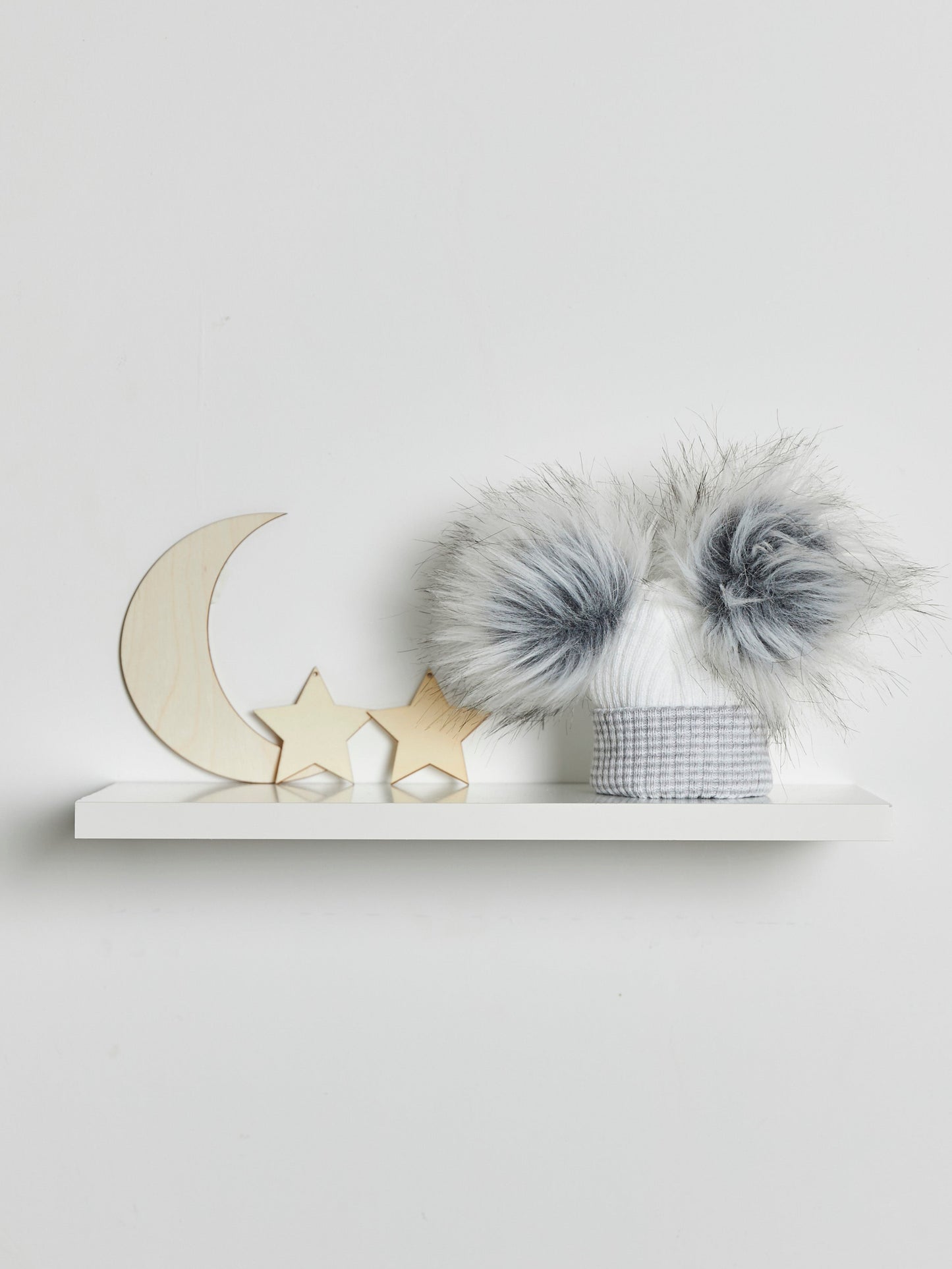 Double Faux Fur Pom Pom Hat - Rose & Albert