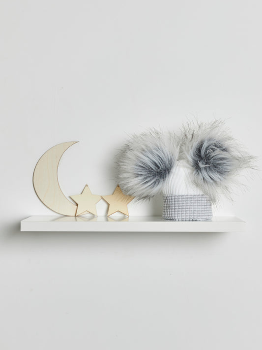 Double Faux Fur Pom Pom Hat - Rose & Albert
