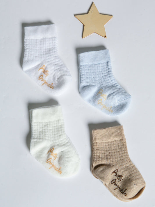 Pretty Originals Blue Patterned Ankle Socks - Rose & Albert