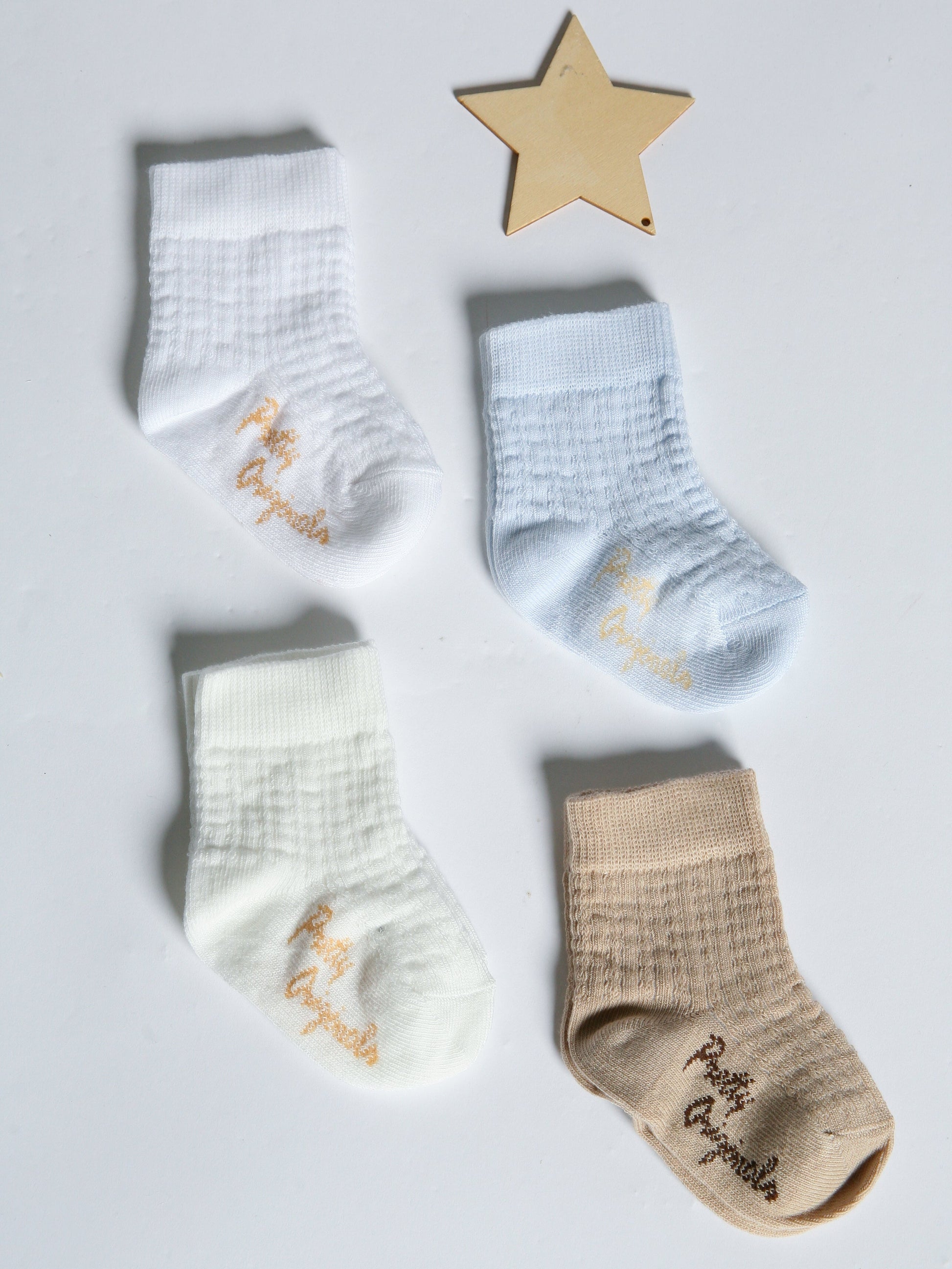 Pretty Originals Blue Patterned Ankle Socks - Rose & Albert