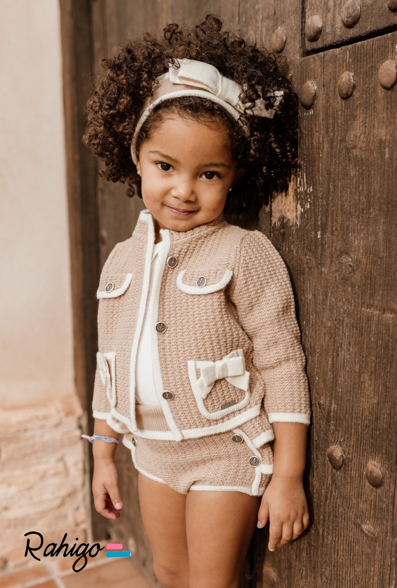 Rahigo camel 3 piece knitted set - Rose & Albert
