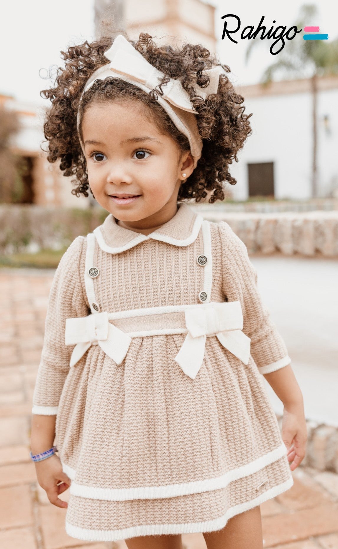 Rahigo camel dress & knicker set - Rose & Albert