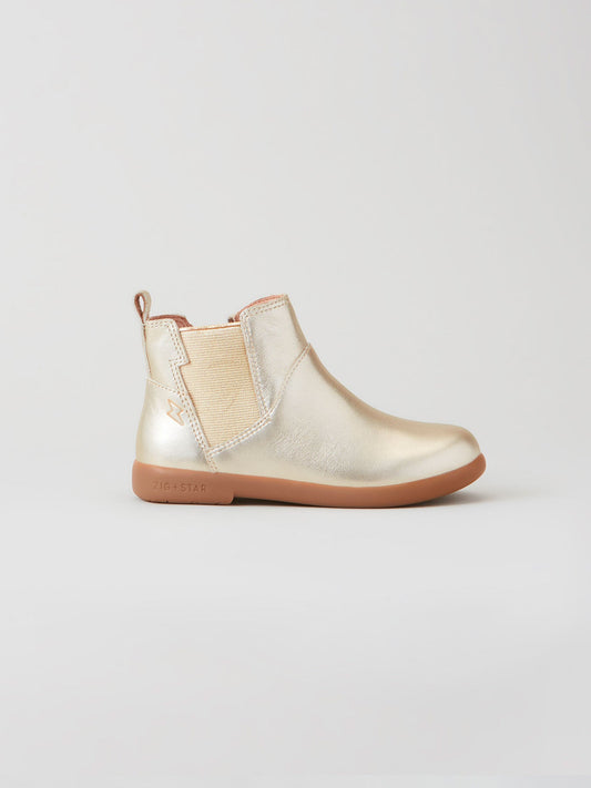 ZIG AND STAR ROCKIT INFANT BOOT GOLD DUST SIDE