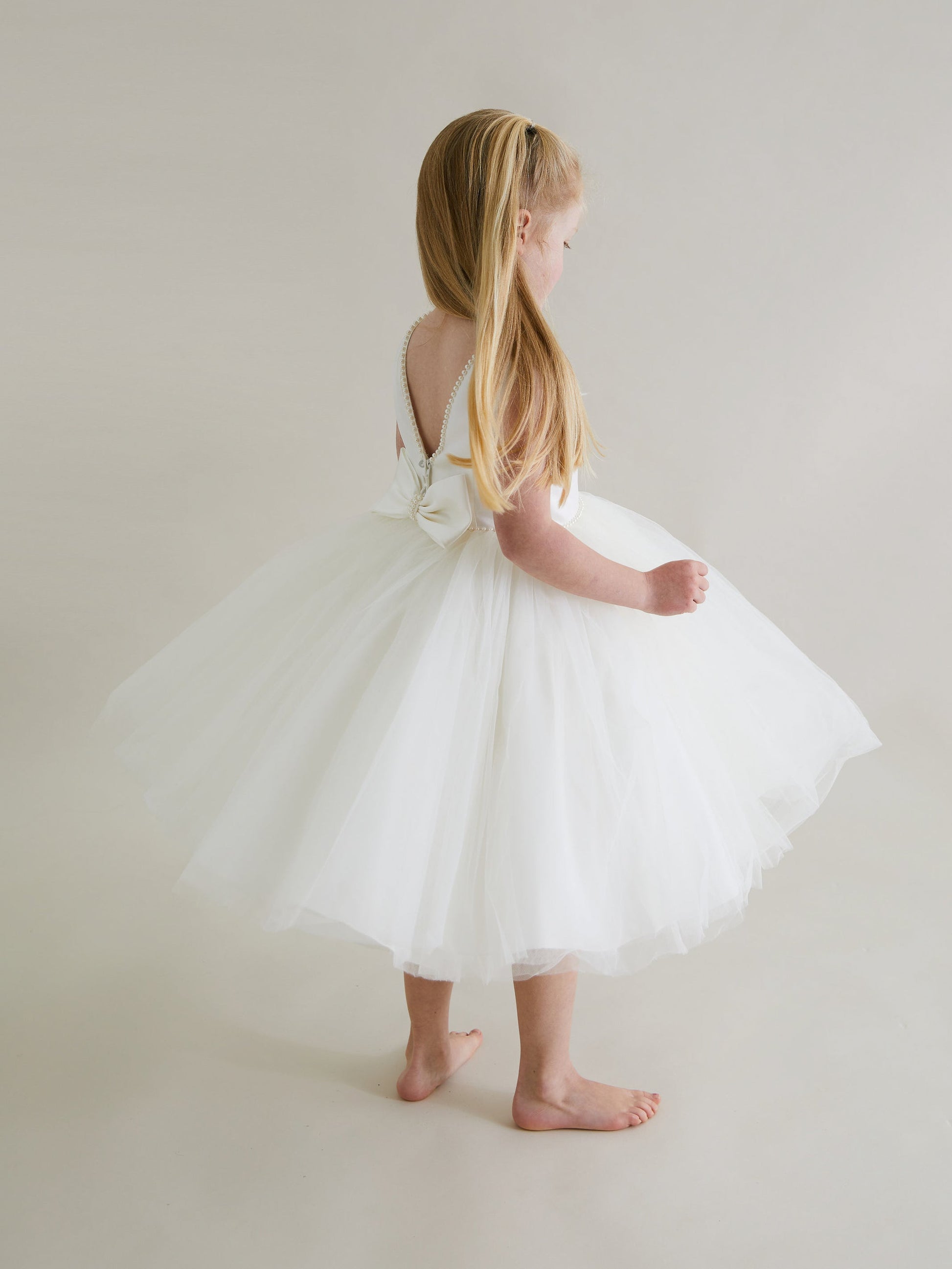 Sarah Louise Ivory Pearl Occasion Dress - Rose & Albert