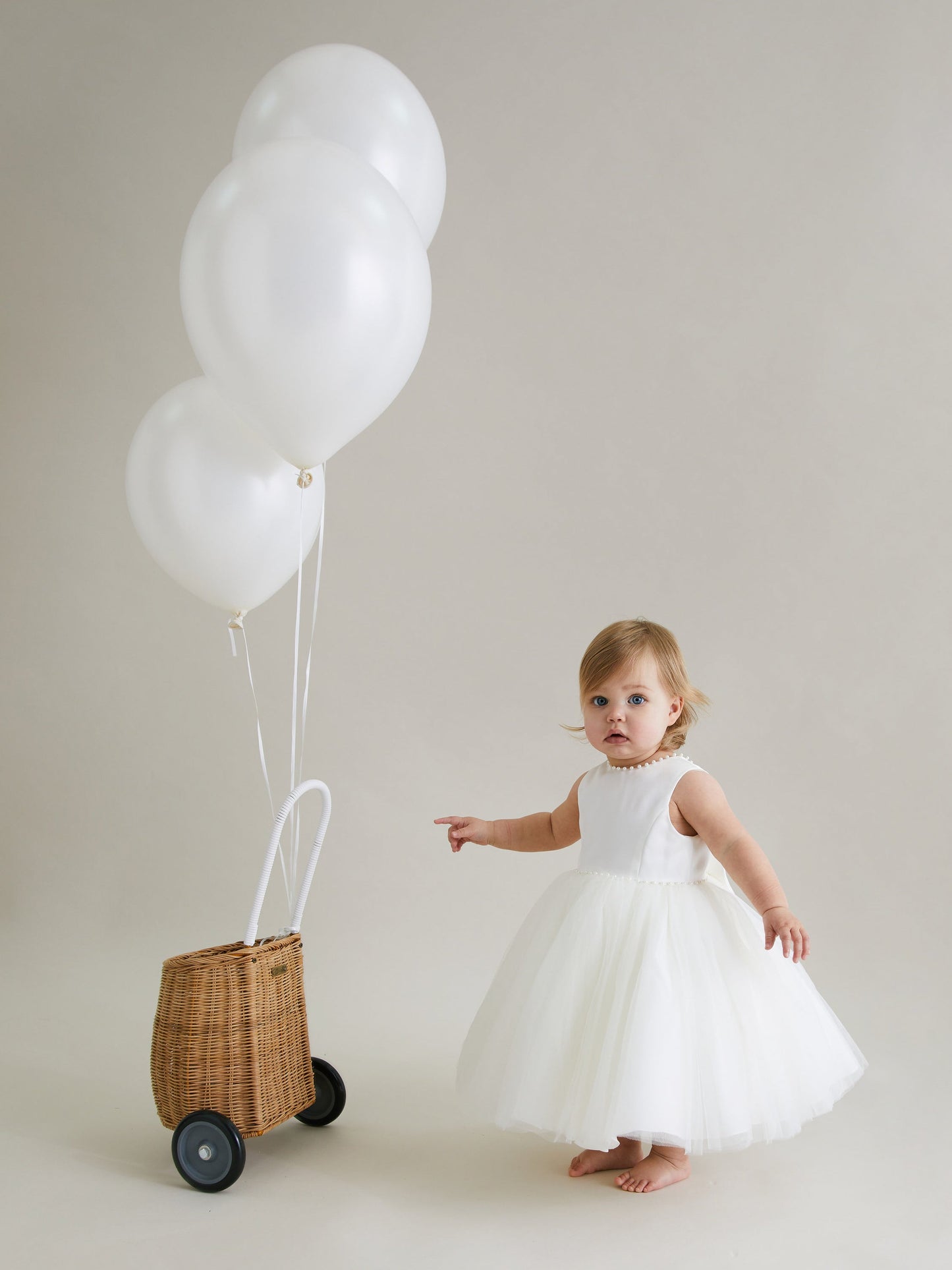 Sarah Louise Ivory Pearl Occasion Dress - Rose & Albert