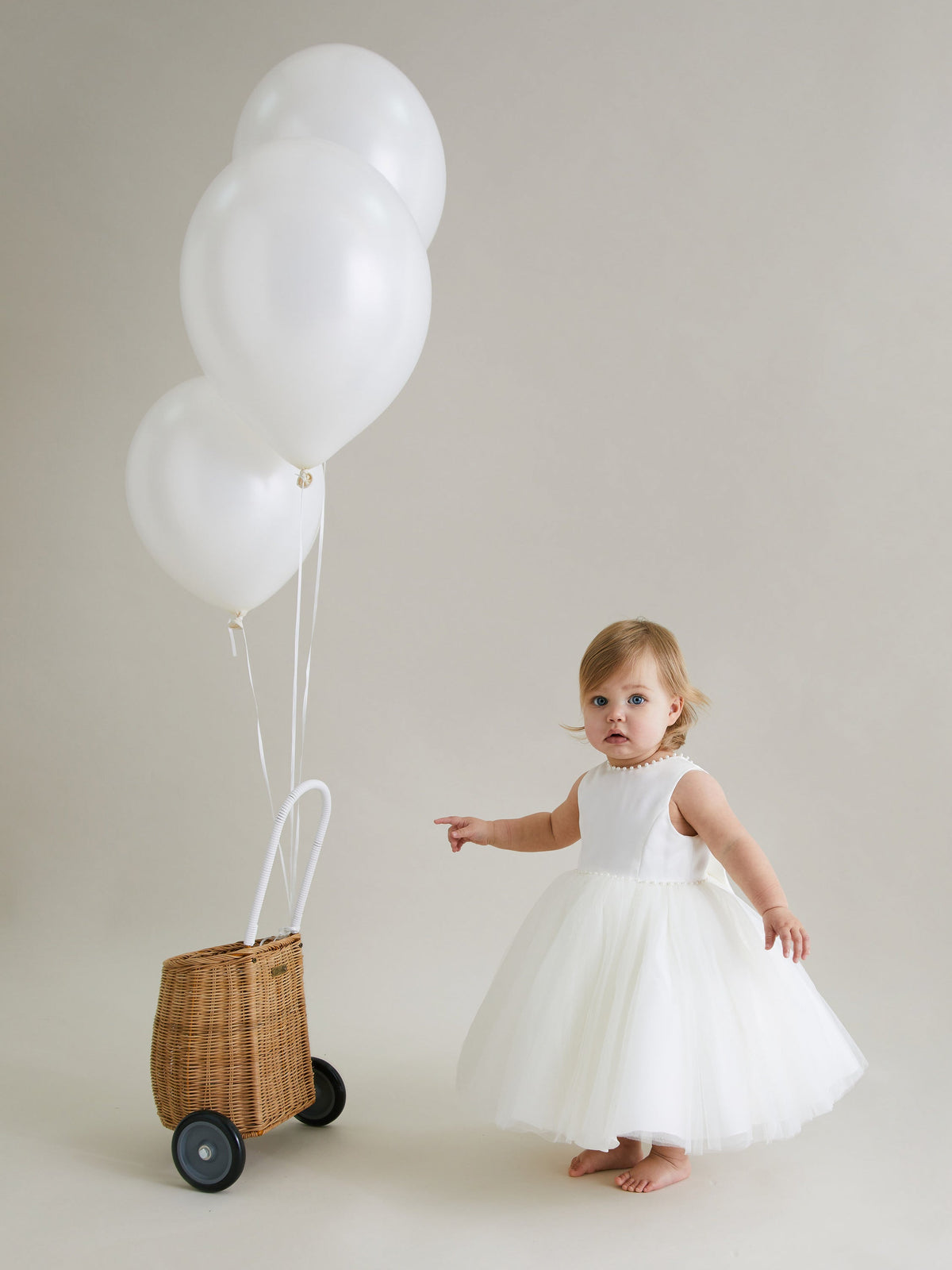 Sarah Louise Ivory Pearl Occasion Dress - Rose & Albert