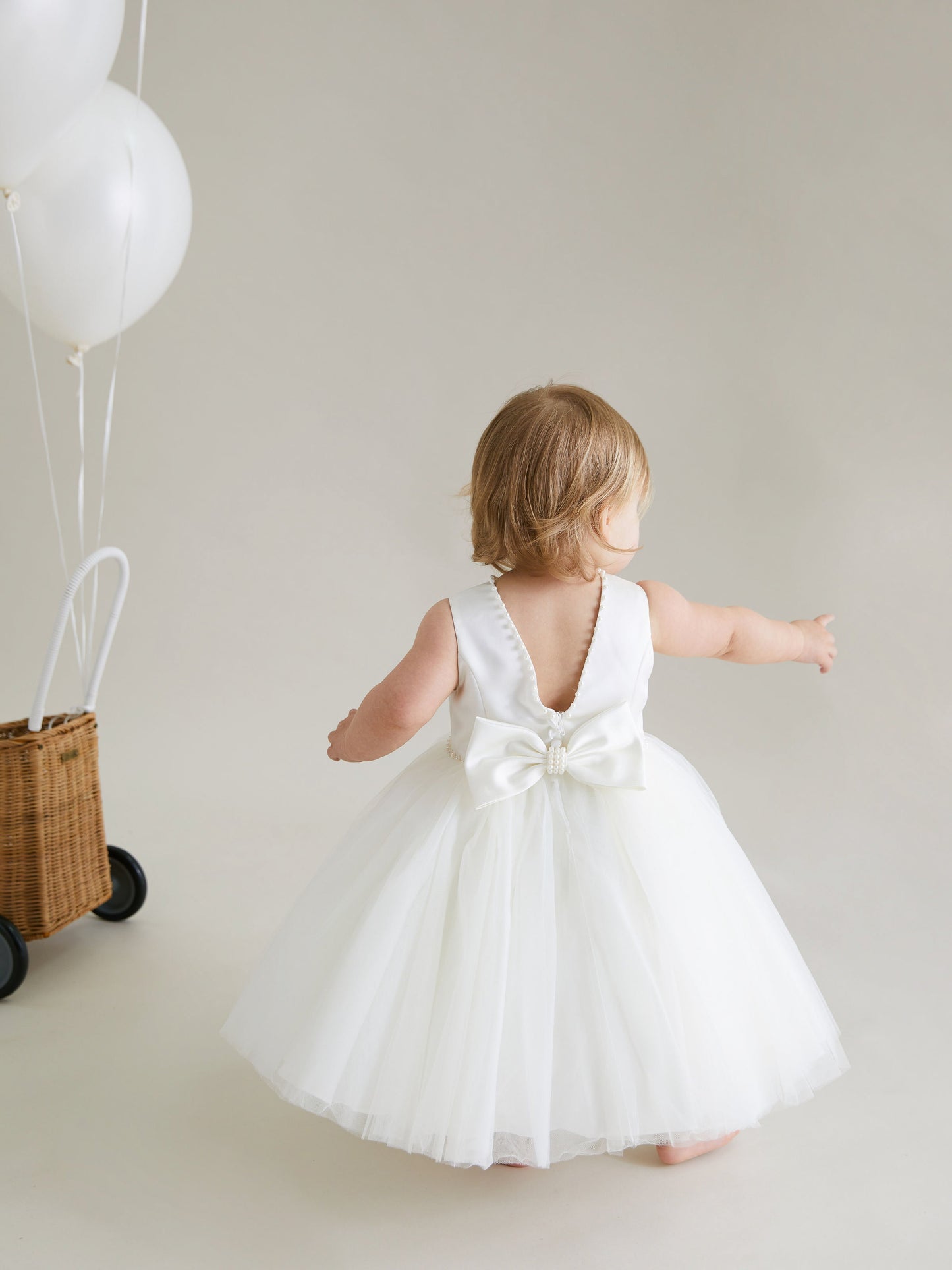 Sarah Louise Ivory Pearl Occasion Dress - Rose & Albert