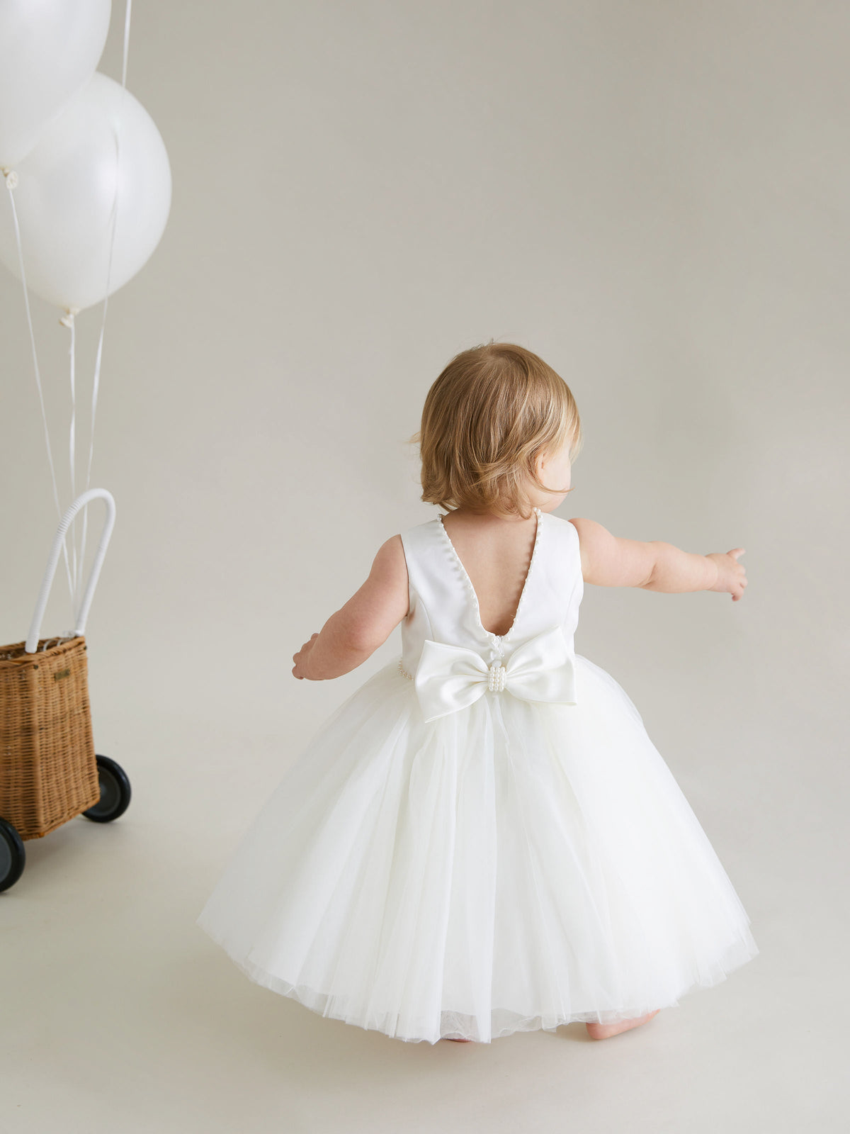 Sarah Louise Ivory Pearl Occasion Dress - Rose & Albert