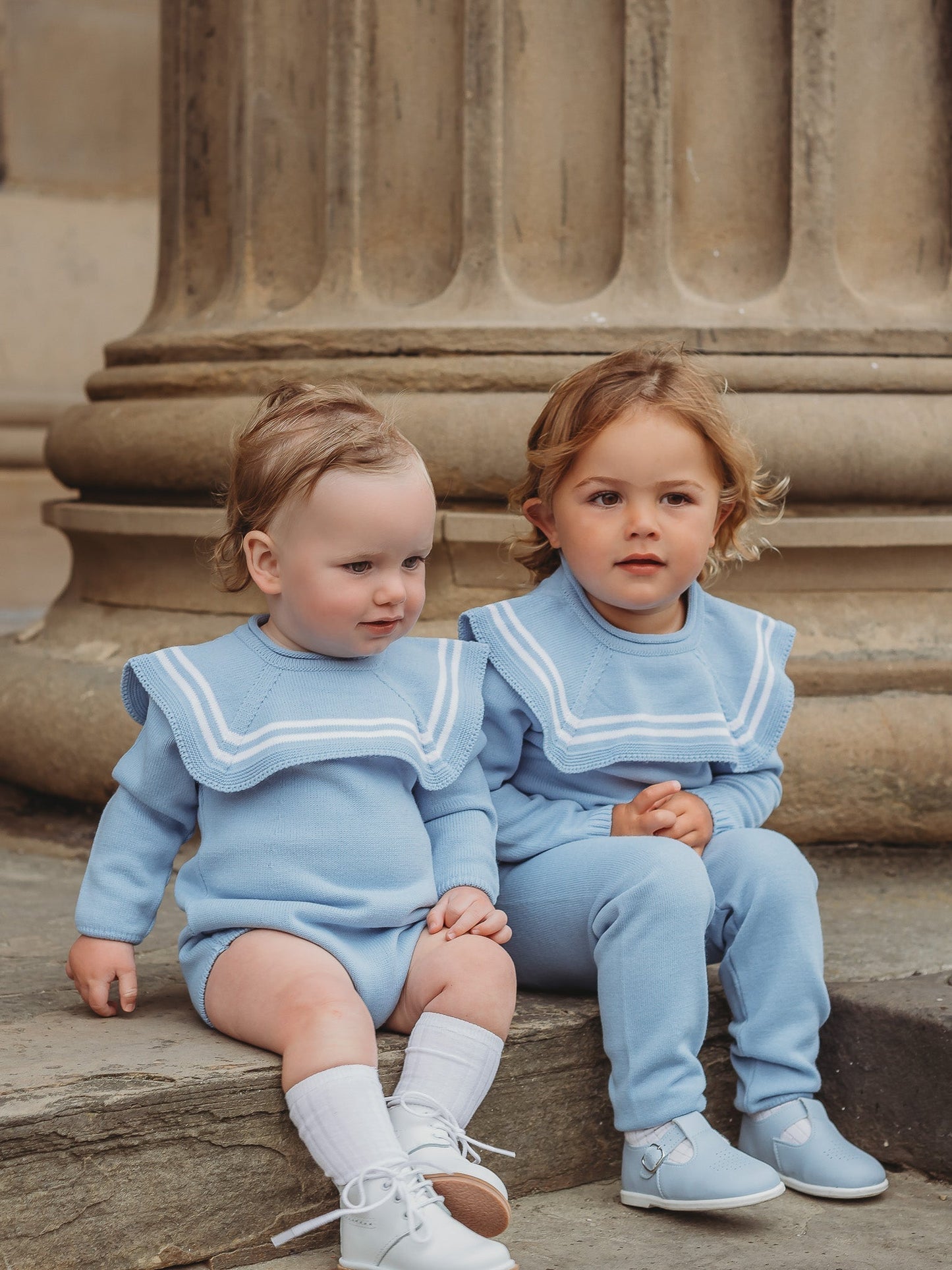 Oliver' & Knitted Suit with Sailor Collar