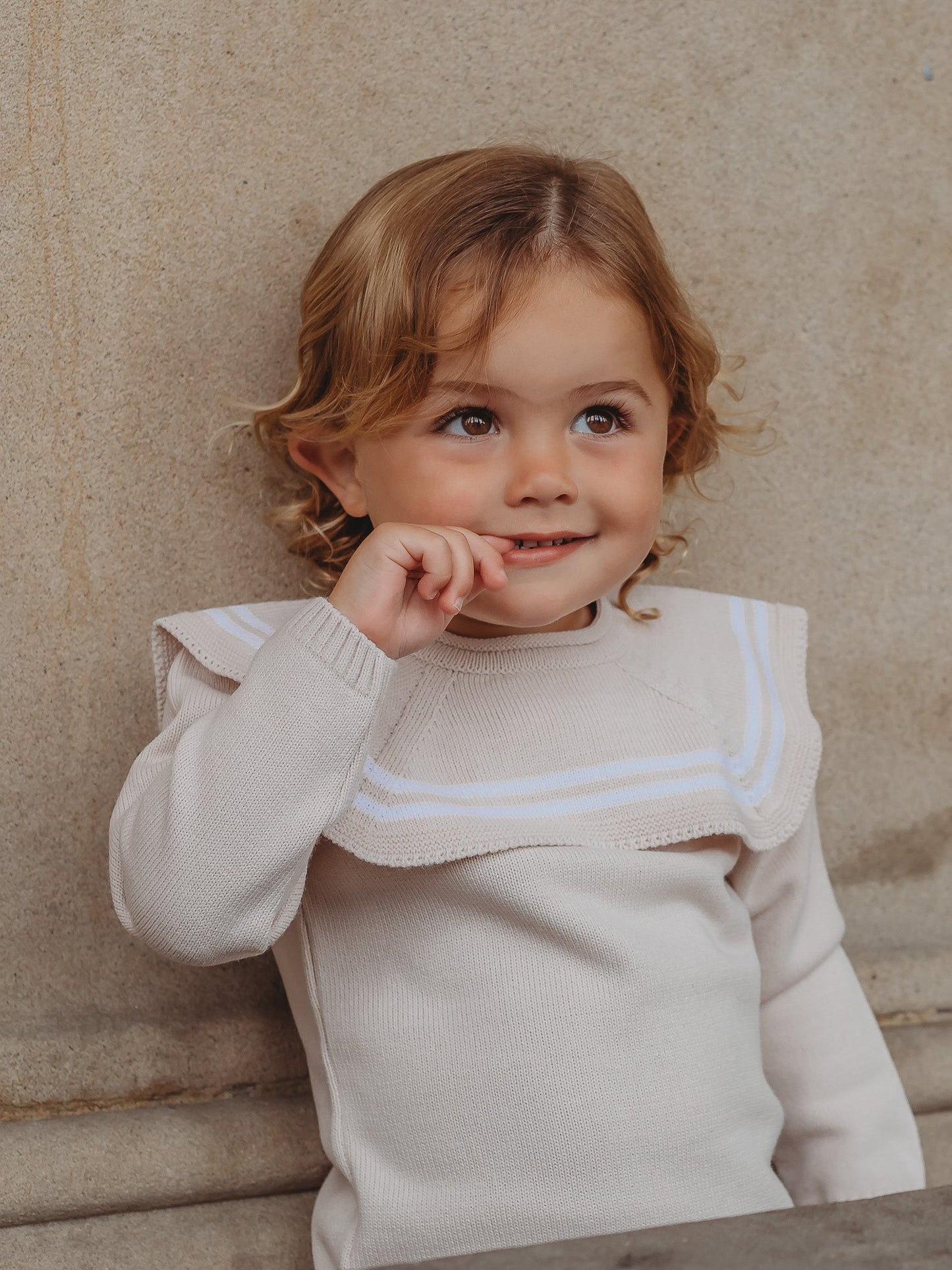 Thomas' & Knitted Suit with Sailor Collar