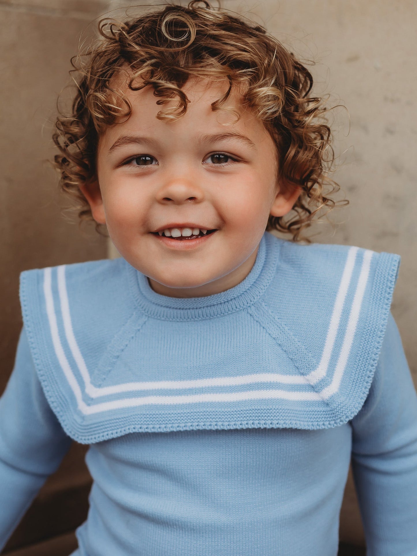 Oliver' & Knitted Suit with Sailor Collar