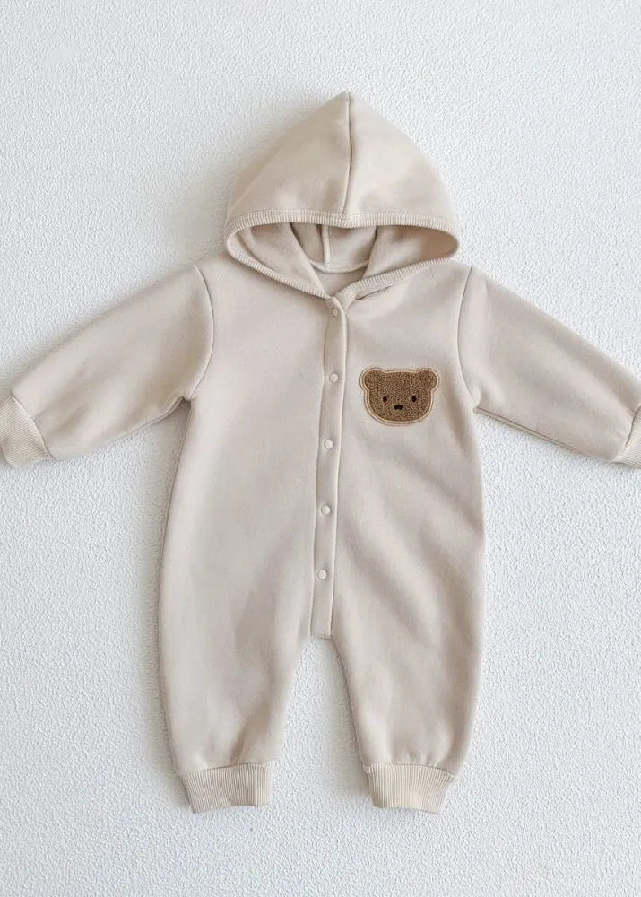 The Ultimate Bear Knitted Hooded Playsuit