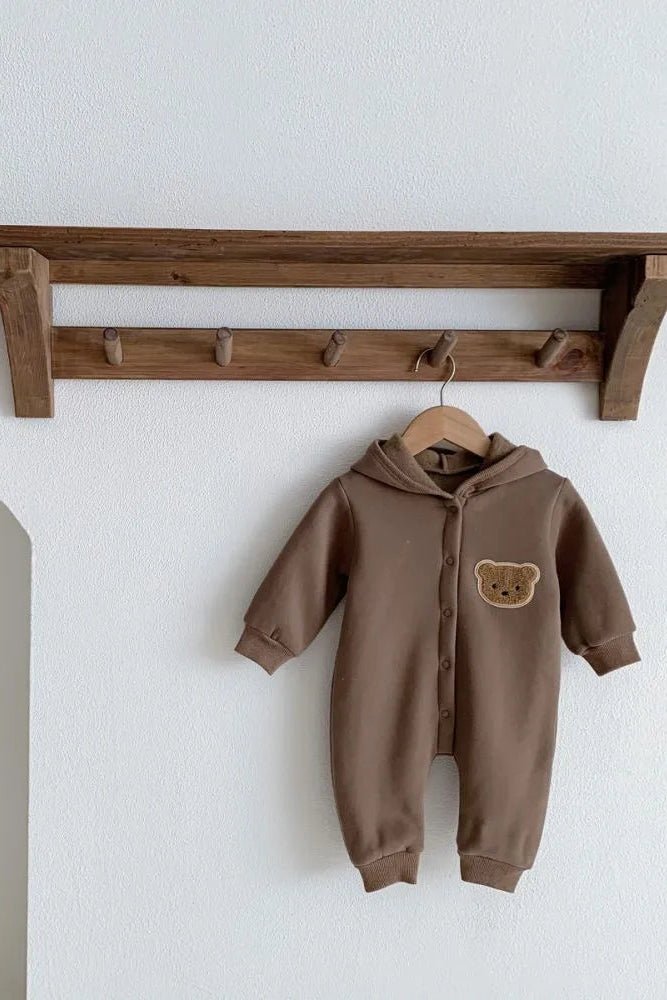 The Ultimate Bear Knitted Hooded Playsuit - Cozy Crew Club