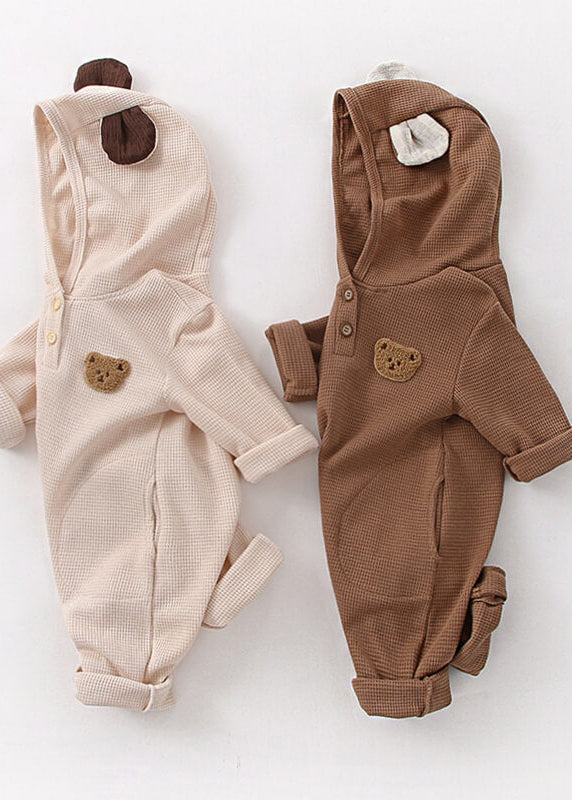 The Pointy Bear Knitted Hooded Playsuit