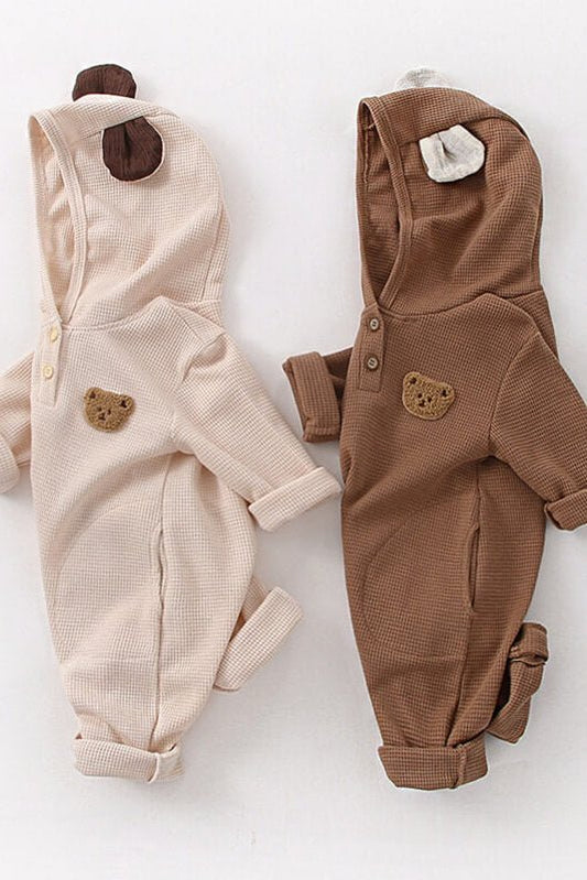 The Pointy Bear Knitted Hooded Playsuit - Cozy Crew Club