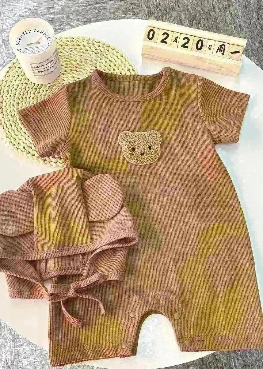 Cool Summer Bear & Bonnet Hat Set