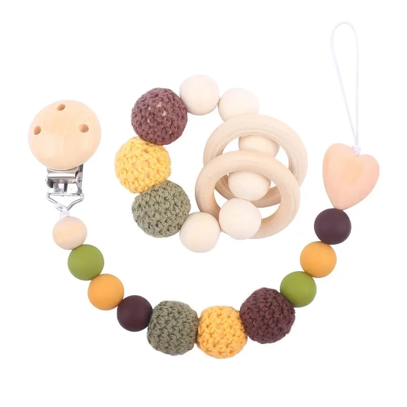 Pacifier Clip and Teether set