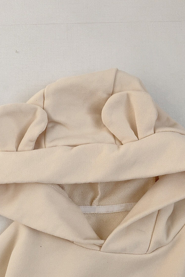 Cozy Nozi Bear Hoodie Cream or Brown - Cozy Crew Club