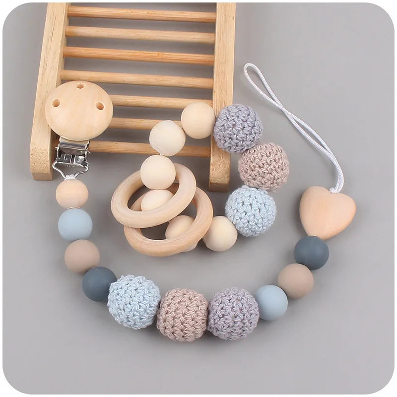 Pacifier Clip and Teether set