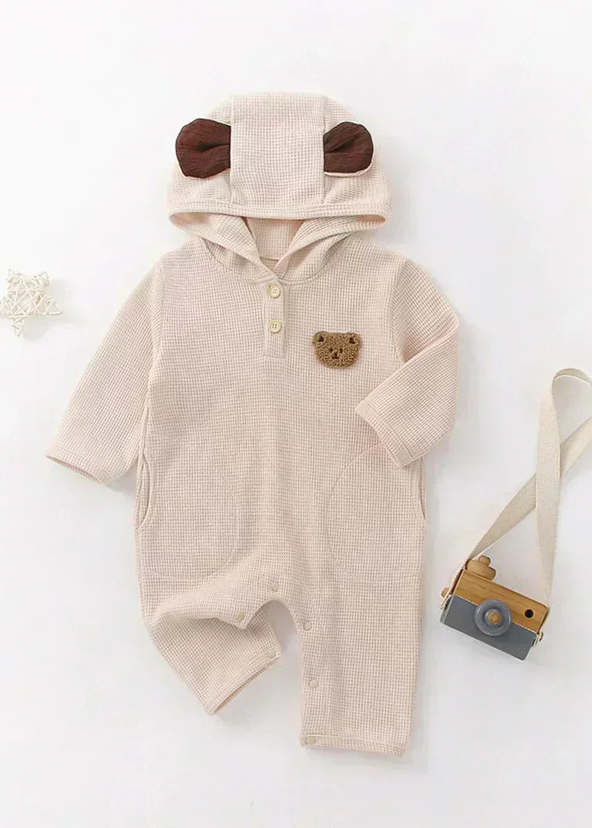 The Pointy Bear Knitted Hooded Playsuit