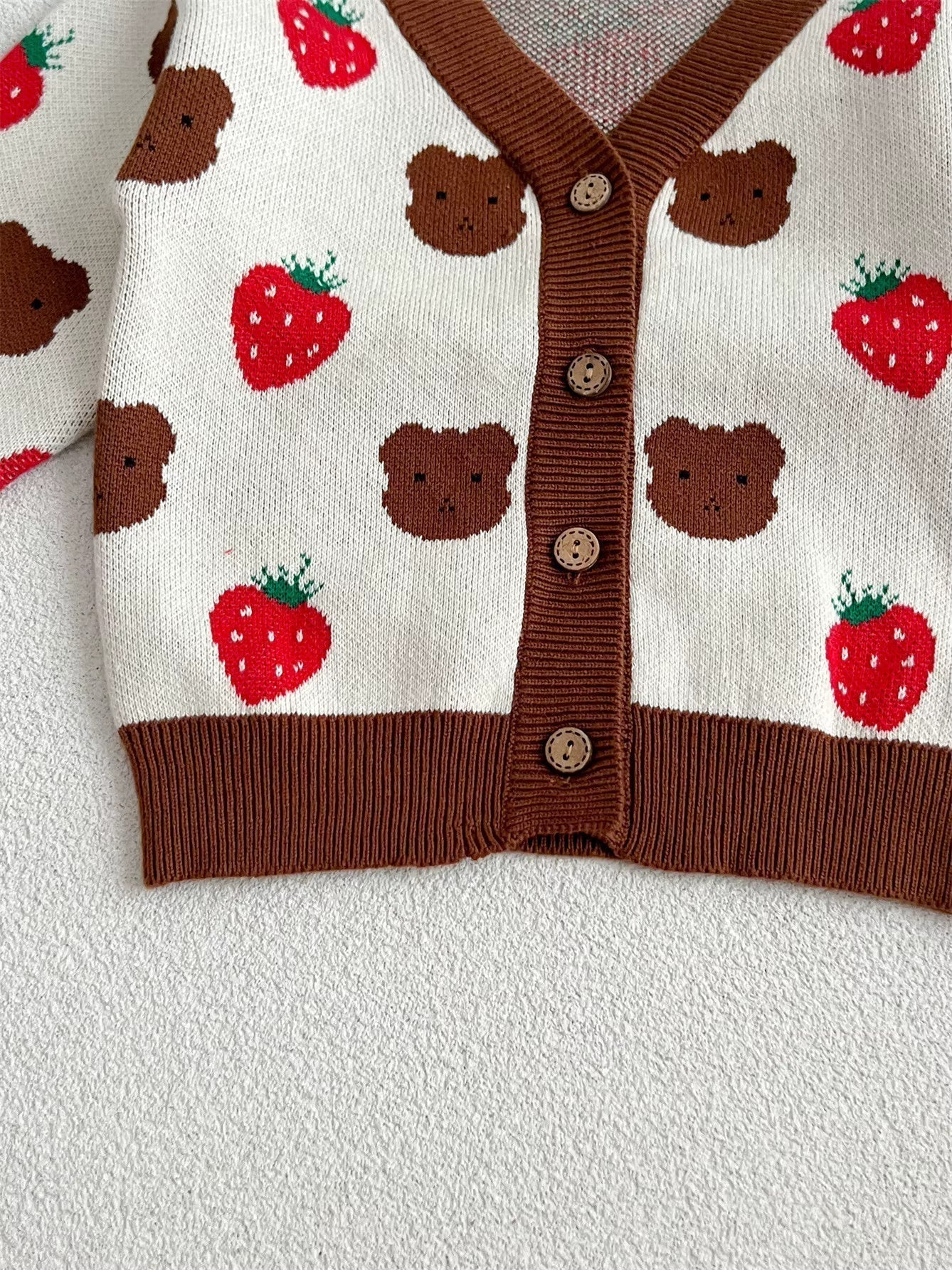 Cozy Bear & Strawberry Cardigan