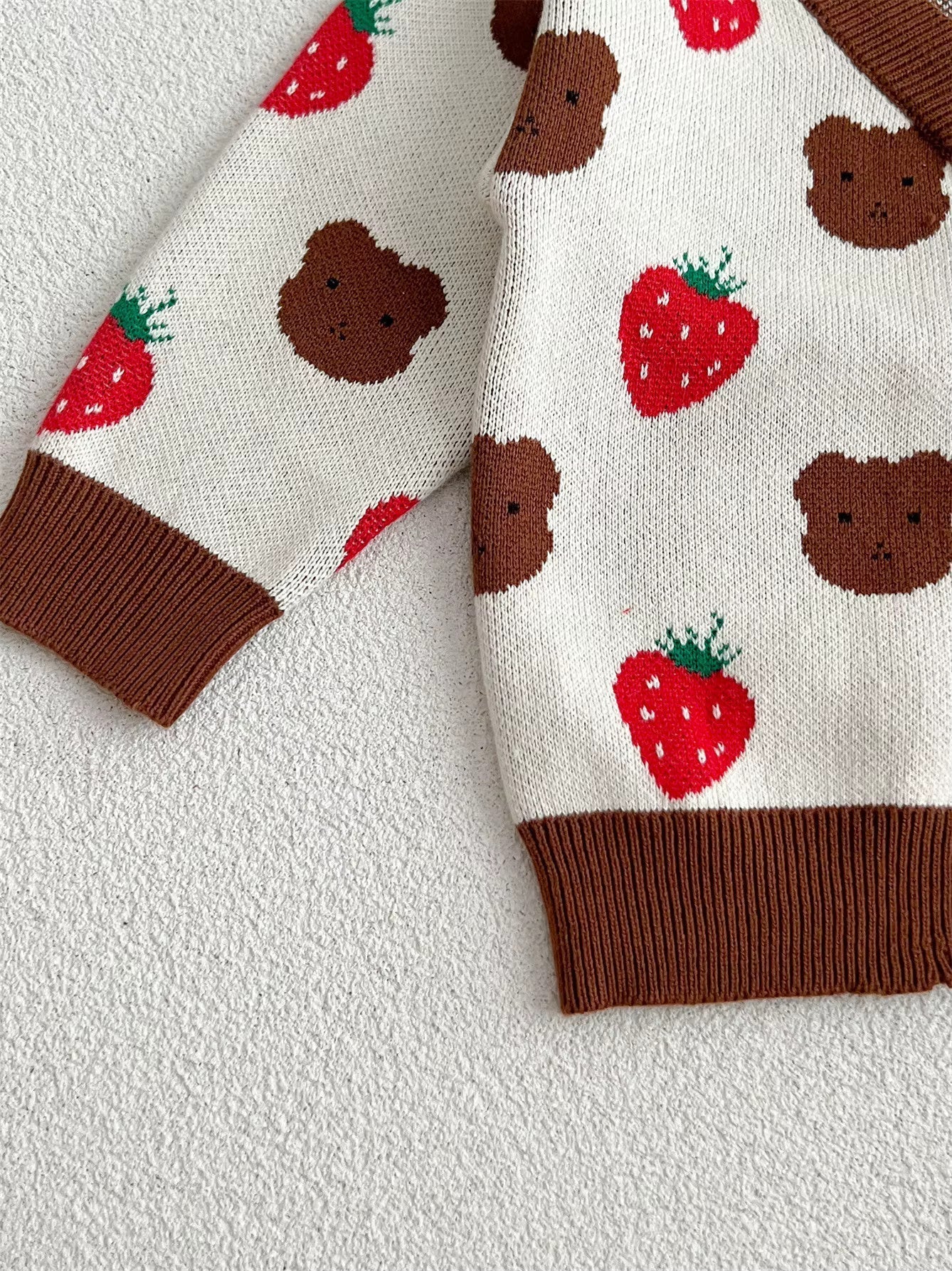Cozy Bear & Strawberry Cardigan