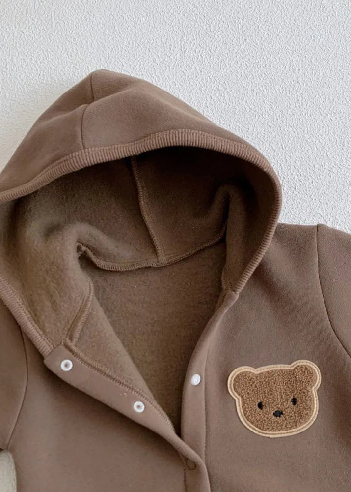 The Ultimate Bear Knitted Hooded Playsuit