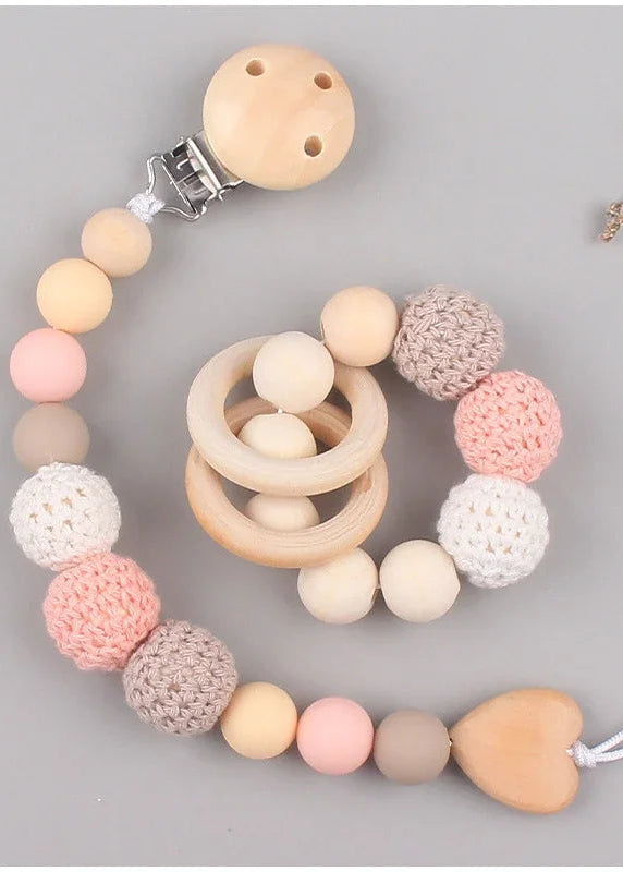 Pacifier Clip and Teether set