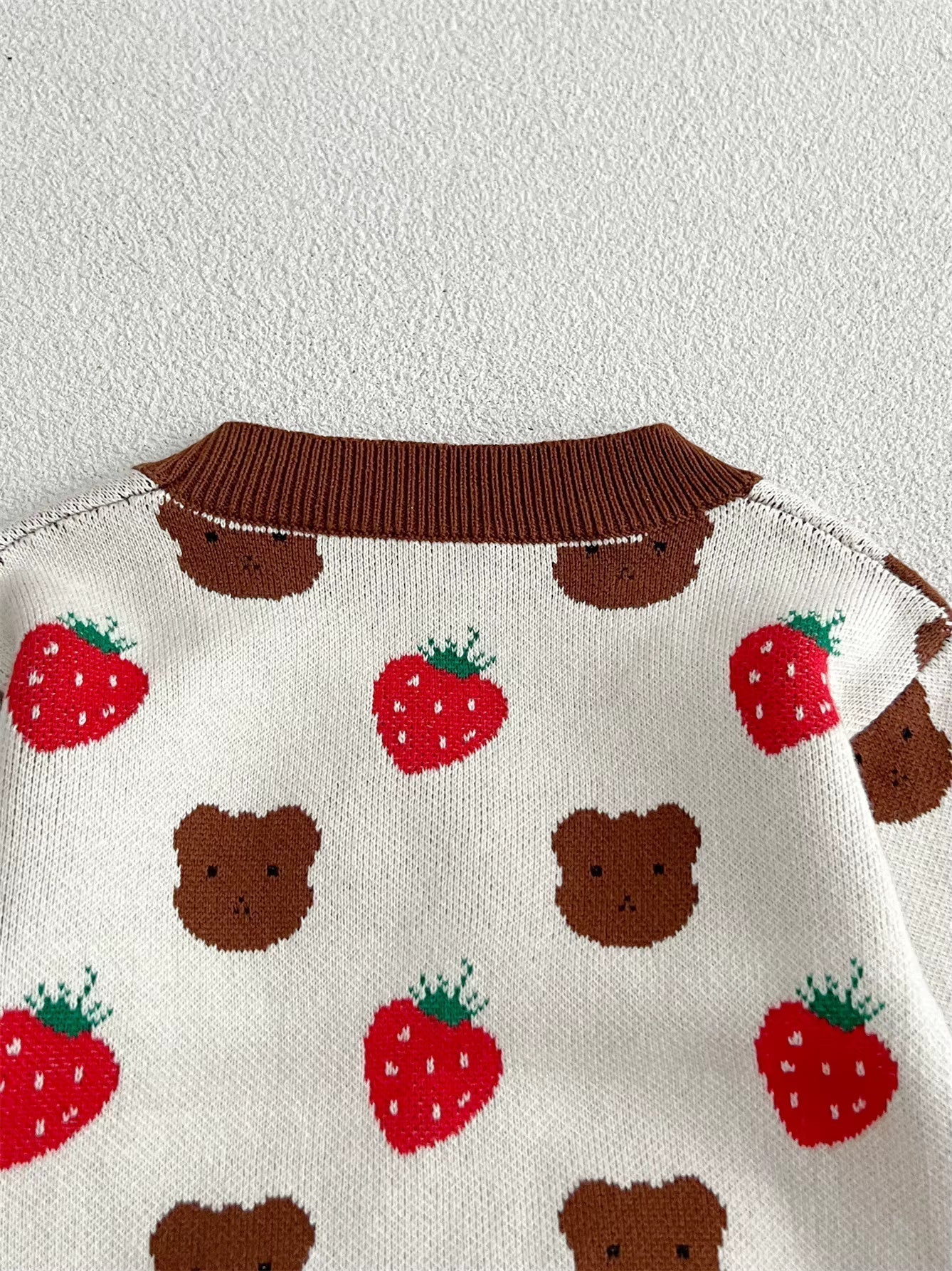 Cozy Bear & Strawberry Cardigan