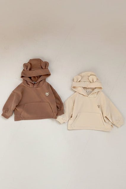 Cozy Nozi Bear Hoodie Cream or Brown - Cozy Crew Club