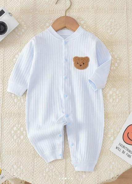 Bear Romper Ribbed