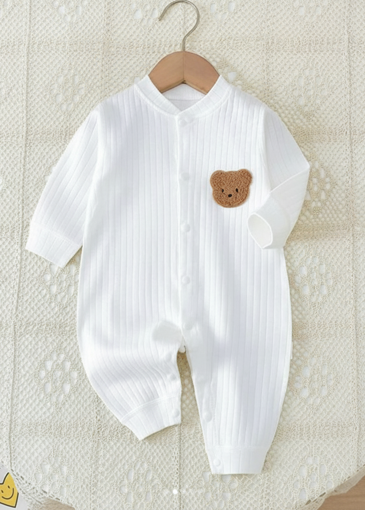 Bear Romper Ribbed