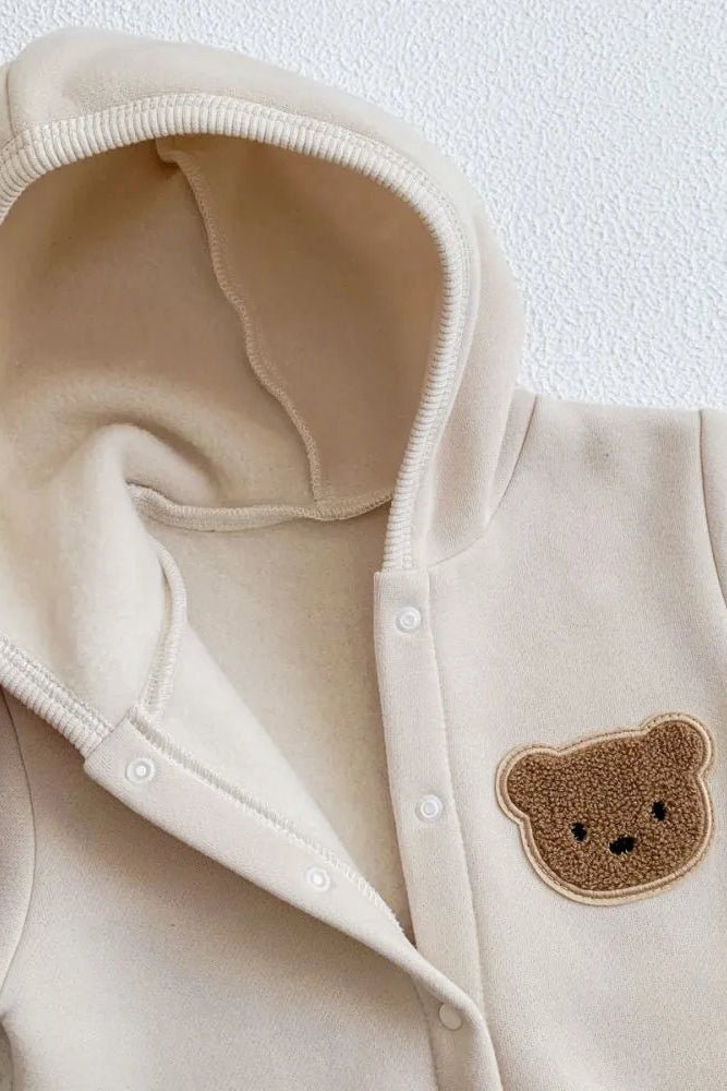 The Ultimate Bear Knitted Hooded Playsuit - Cozy Crew Club