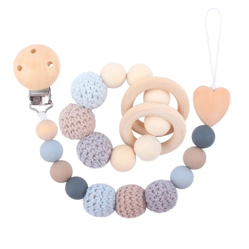 Pacifier Clip and Teether set