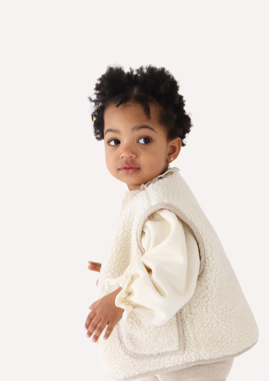 Sleeveless Teddy Coat